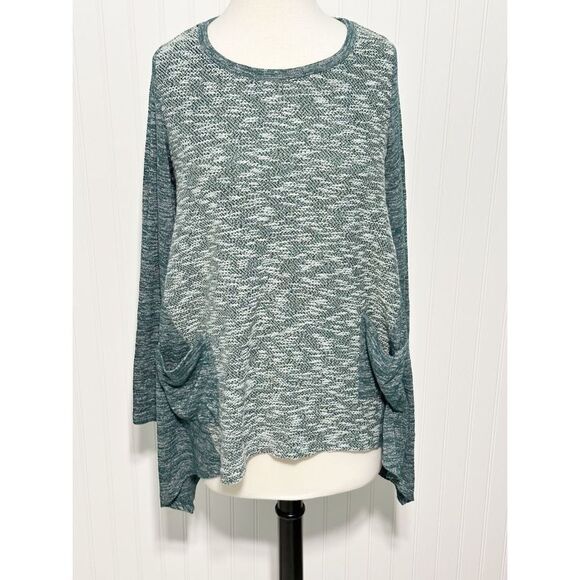Logo by Lori‎ Goldstein Women's Long Sleeve Pullover Tunic Top Green Size Medium - Picture 1 of 9